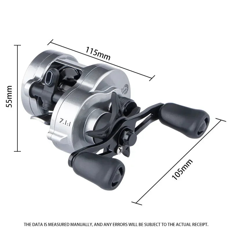 DEUKIO Fishing Reel Cast Drums Wheel Drag 5kg Casting Reels 5+1BB Aluminum Alloy Handle With Rubber Knobs