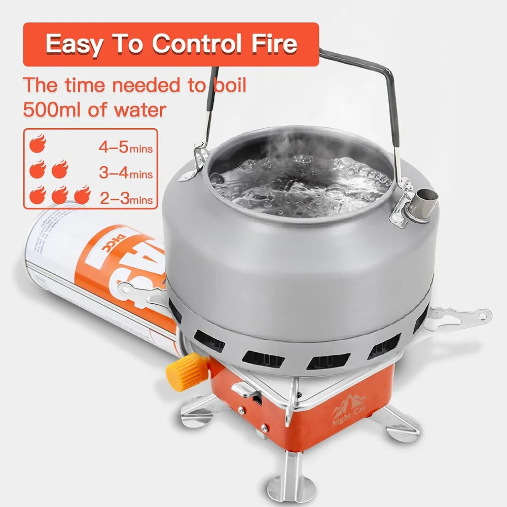 Night Cat Backpacking Stove Portable: Camping Gas Stove Foldable Mini Collapsible
