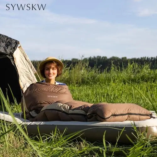 Down Sleeping Bag with Pillow, Ultralight Rectangular Sleeping Bag for Adults, Youth Backpacking