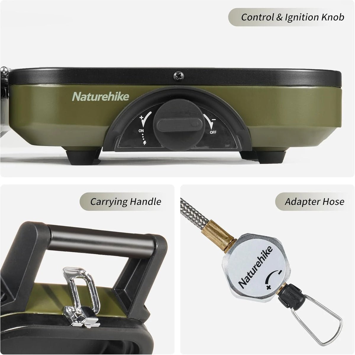 Naturehike Camping Stove Double Burner Portable High Firepower Folding Camp Gas Burner Outdoor Bbq Cooking Set Picnic Gas Stove
