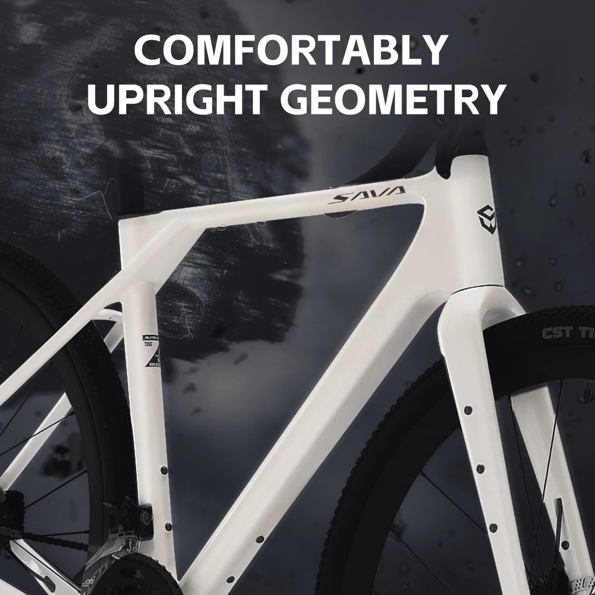 SAVA R21 Gelaro S6 / S4 Gravel Bike, All Terrain Off Road Bike, 700C Carbon Fiber Frame and GRX 11/GRX 20Speed Gearset Bicycle