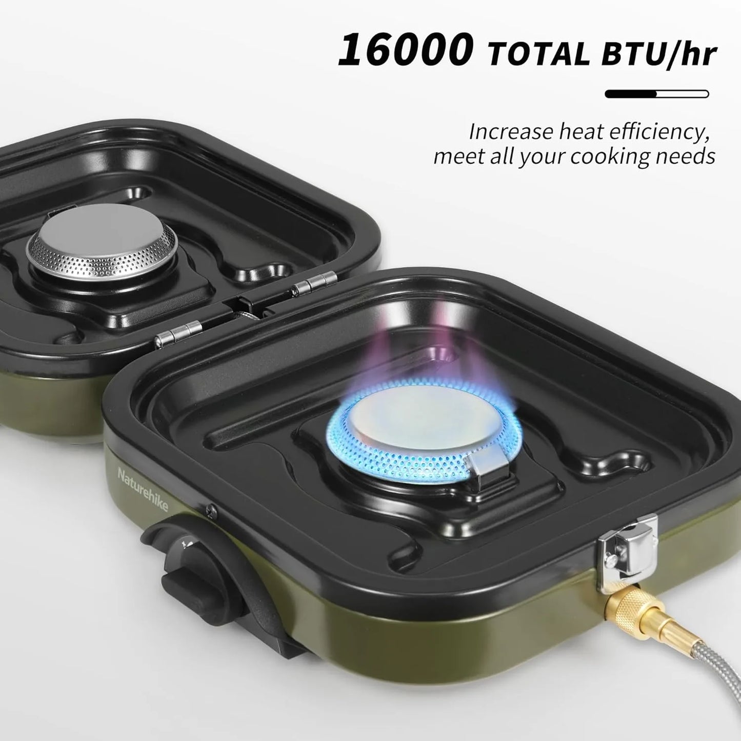 Naturehike Camping Stove Double Burner Portable High Firepower Folding Camp Gas Burner Outdoor Bbq Cooking Set Picnic Gas Stove