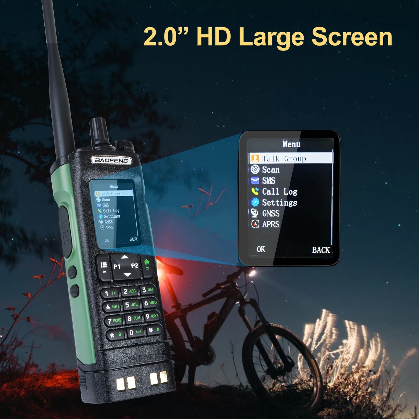 Baofeng DM-32 DMR Digitial GPS Walkie Talkie 8W 144/430MHz VHF UHF 2M 70CM Amateur Air Band Rx Radio DM-32UV