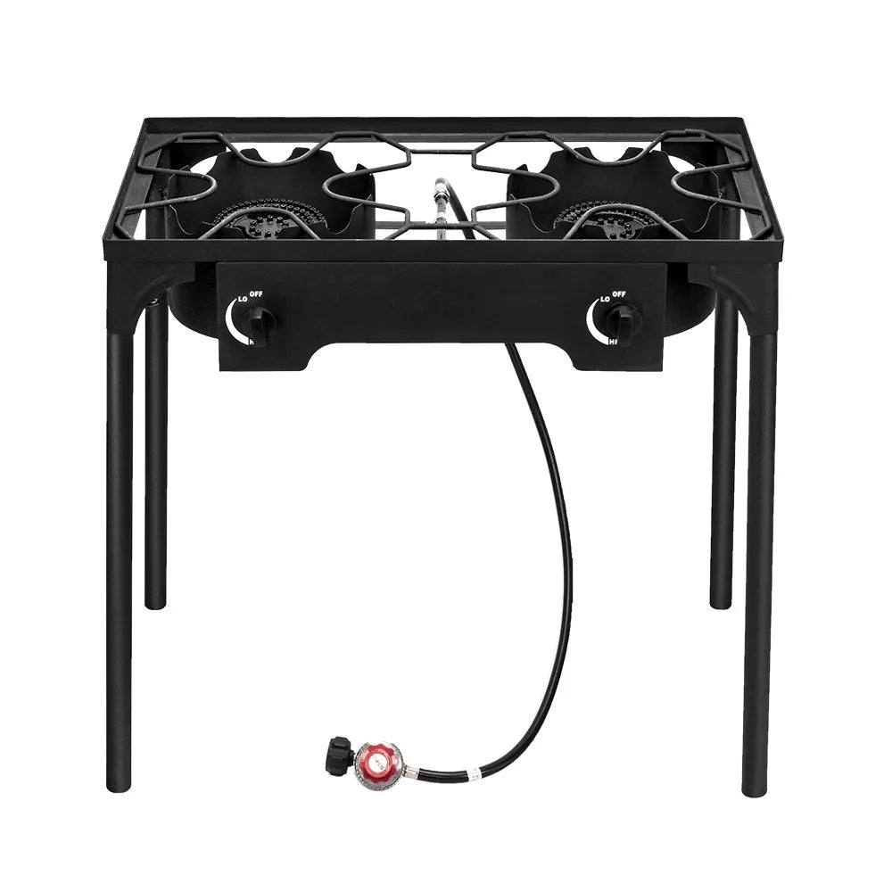 Professional Outdoor Double Stove Propane Burner Portable 2 Cooker 150000 BTU