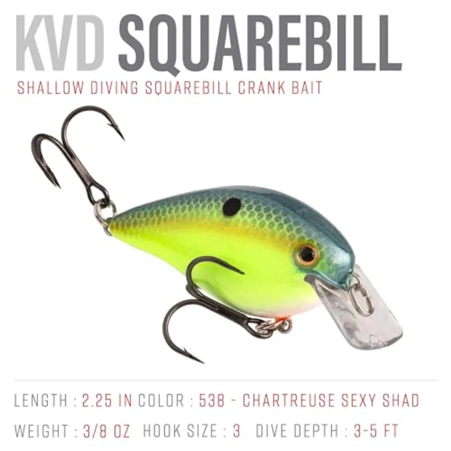 KVD 1.5 Hard Knock Fishing Lure, 3/8 oz, 3D Lifelike Eyes
