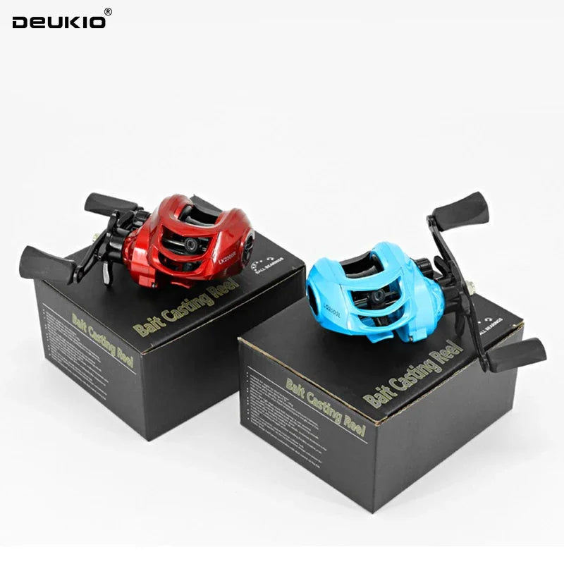 DEUKIO Lure Baitcasting Reel Saltwater Freshwater Fishing Reels Max Drag 8KG 3+1BB Light Surf Cast Reel Baitcaster Reels