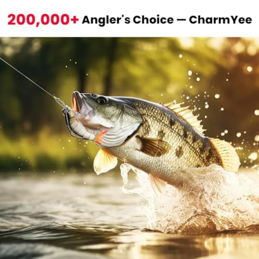 Bass Fishing Lure for Freshwater and Saltwater Lifelike Fishing Lures Multi Jointed Swimbait for Bass Trout Crappie Walleye Pik