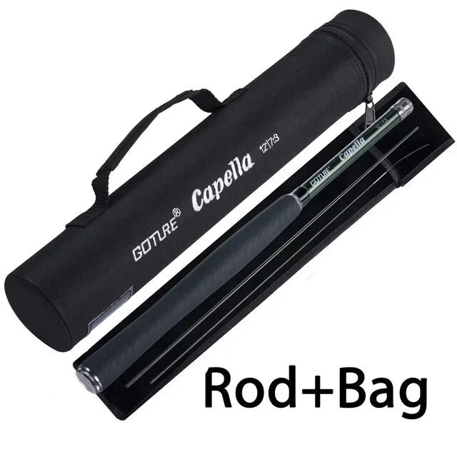 Goture Portable Telescopic Fly Fishing Rod Kit 12FT/3.6M With Carry Tube Bag Cork Carbon Tenkara Rod For Stream Lake Fishing