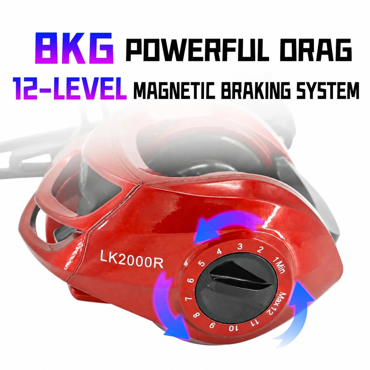 DEUKIO Lure Baitcasting Reel Saltwater Freshwater Fishing Reels Max Drag 8KG 3+1BB Light Surf Cast Reel Baitcaster Reels