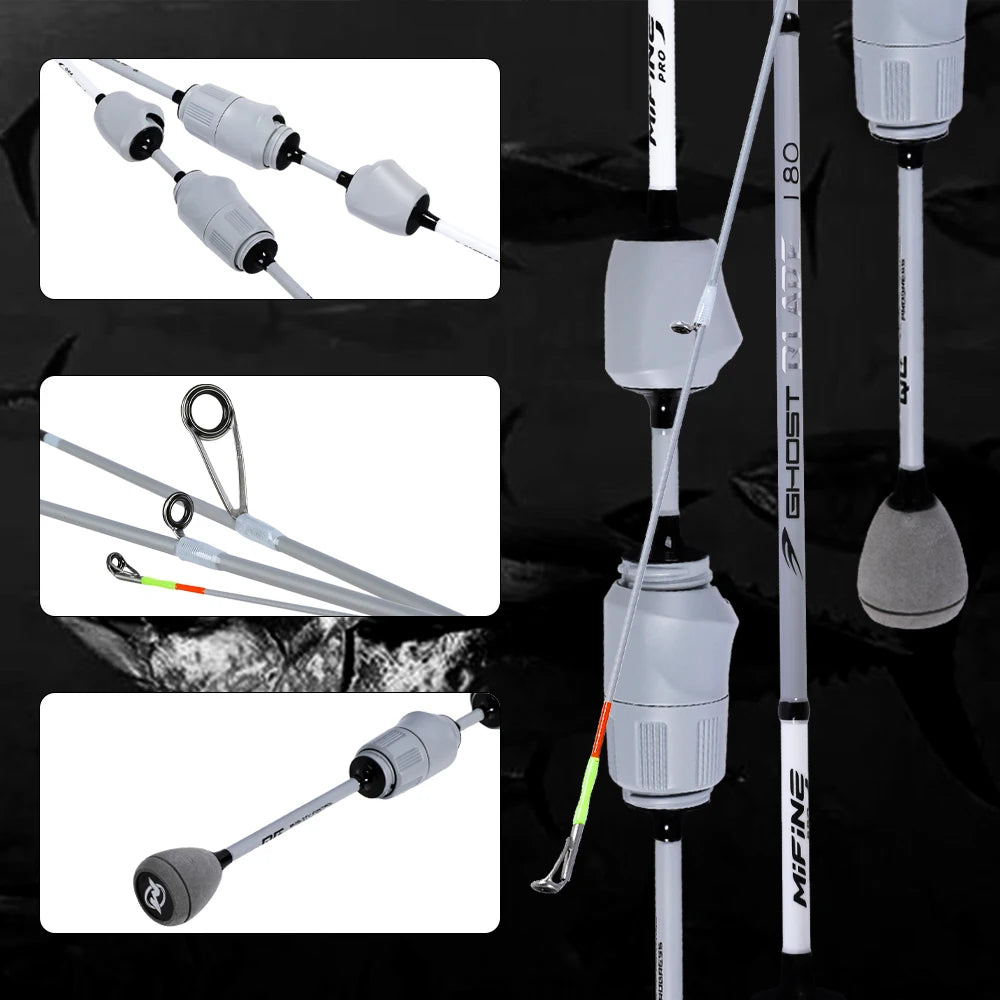 Mifine GHOST BLADE XUL Ultralight Spinning Rod 0.2-0.6g 30T Carbon Fiber Fuji Rings Tubular Tips for Trout Fishing Fast Action 1.93M