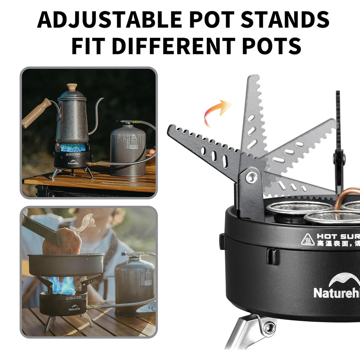 Naturehike Camping IGT Stove Outdoor Foldable Gas Stove Butane Fuel Stove Tourist Gas Burner Picnic Stove Cookware